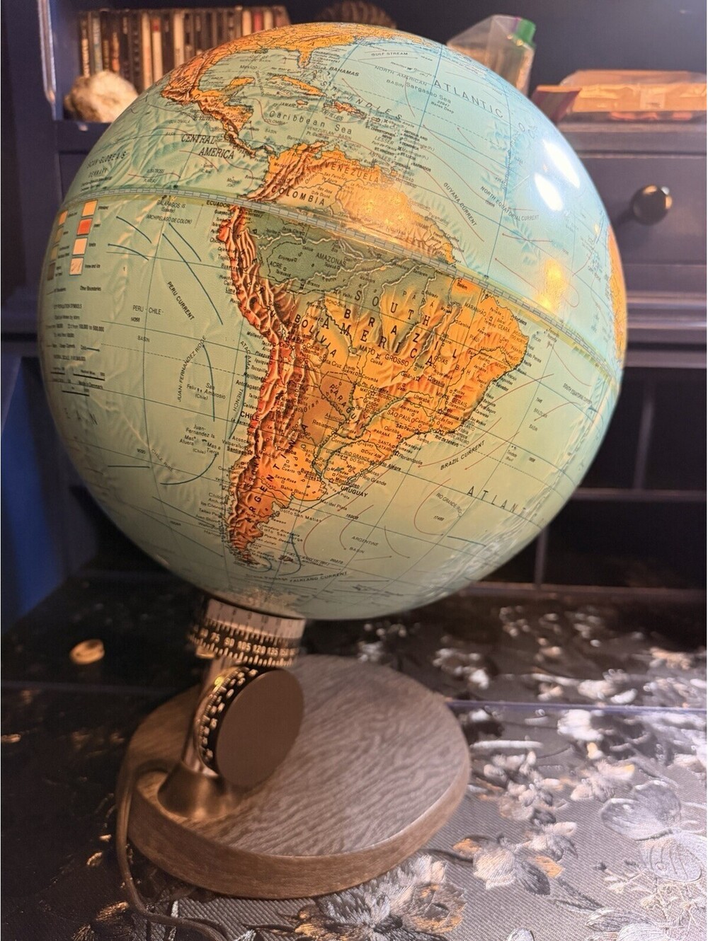 Vintage Laboratories Light up World Globe Portable Lamp 12’